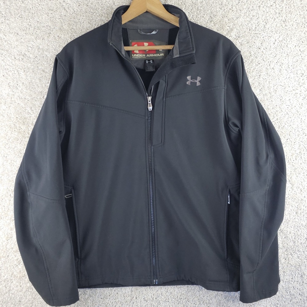 Under Armour Full-Zip Fleece Lined Light Jacket Windbreaker Sz Large
